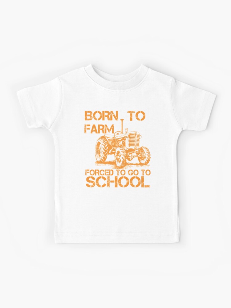 Vintage Back to School Farm T-Shirt, Born to Farm Forced to Go to School, Gift for Farm lovers, Farmer Tees, Farm Shirt