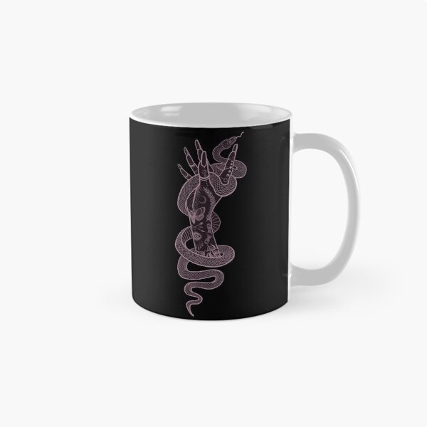 Item preview, Tattooed hand holding snake, black & pink designed and sold by Johanna-Draws.