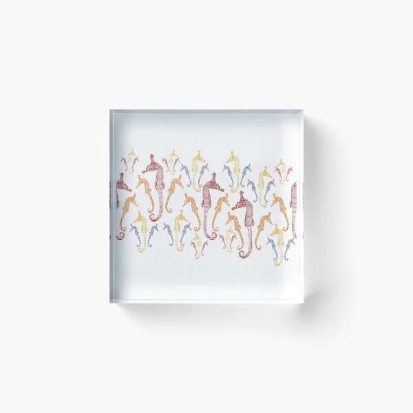 Item preview, Polynesian Australian Aboriginal coloring Patterned Seahorses White default background designed and sold by pelagio.