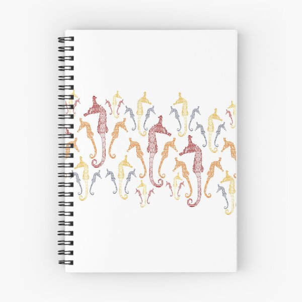 Item preview, Polynesian Australian Aboriginal coloring Patterned Seahorses White default background designed and sold by pelagio.