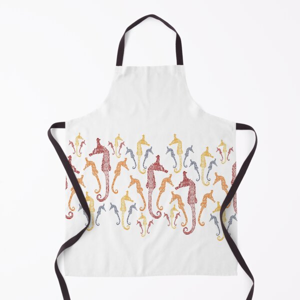 Item preview, Polynesian Australian Aboriginal coloring Patterned Seahorses White default background designed and sold by pelagio.