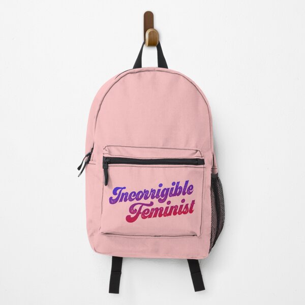 Item preview, You know who you are: Incorrigible Feminist (red, purple, blue gradient text, retro 70s letters) designed and sold by Ofeefee.
