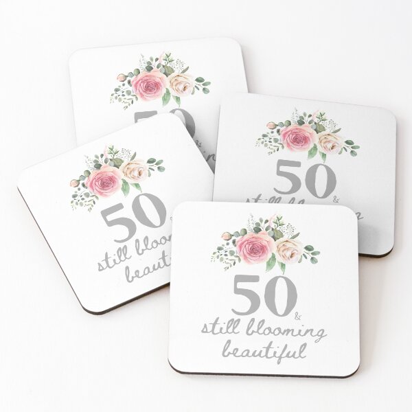 Item preview, 50 and blooming beautiful - Fiftieth Birthday Celebration Design designed and sold by Partypumpkin.