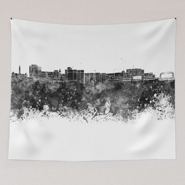 Item preview, Duluth skyline in black watercolor designed and sold by paulrommer.