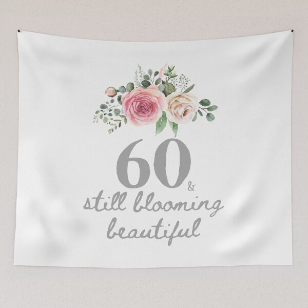 Item preview, 60 and Blooming Beautiful - Sixtieth Birthday Celebration Design designed and sold by Partypumpkin.