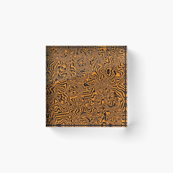 Item preview, Abstract Orange & Black Psychedelic Fractal designed and sold by SXW Designs.