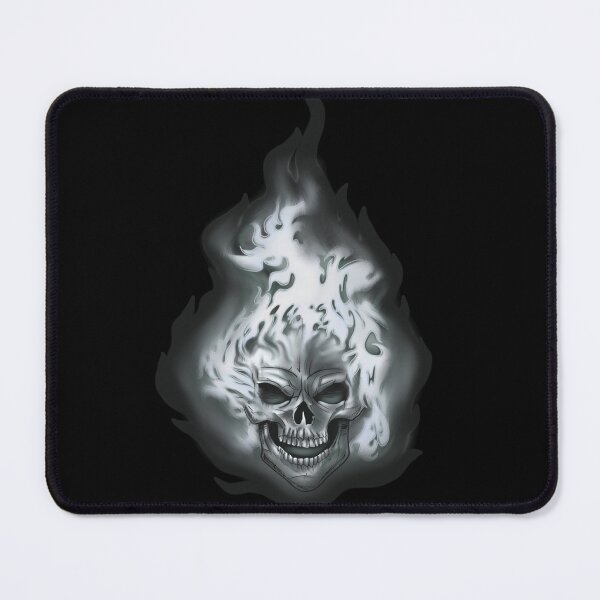 Item preview, Bw flaming skull designed and sold by cfurguson.