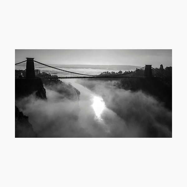 Item preview, Clifton Suspension Bridge, Bristol B&W designed and sold by Carolyn Eaton.