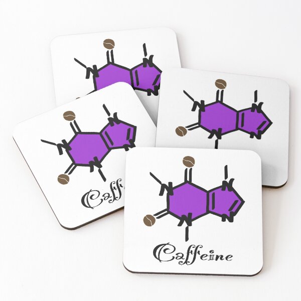 Item preview, Purple Caffeine Molecule with Coffee Beans designed and sold by LiLohaveaplan.