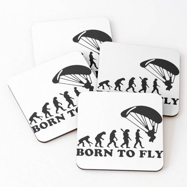 Item preview, Born to Fly Evolution Skydiving born to fly Evolution Fly Gift Premium Apparel Funny Holiday Xmas designed and sold by DesignByHeartUK.