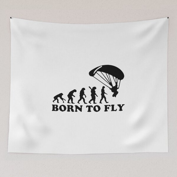 Item preview, Born to Fly Evolution Skydiving born to fly Evolution Fly Gift Premium Apparel Funny Holiday Xmas designed and sold by DesignByHeartUK.