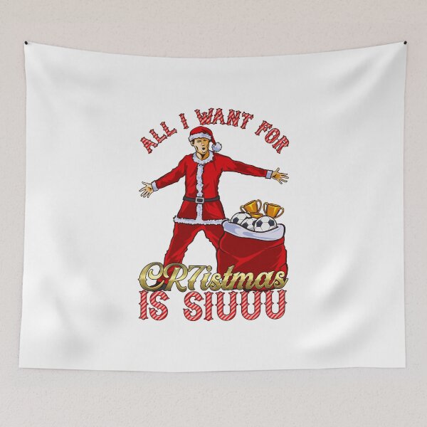 Item preview, All I Want for CR7istmas is SIUUU - Cristiano Ronaldo / Manchester United MUFC Christmas Jumper/T-Shirt Design designed and sold by raretshirtsuk.