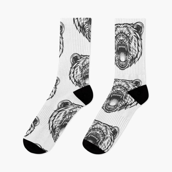 Item preview,  Roaring Black And White Bear. Angry Bear's Head. designed and sold by BOZIID.