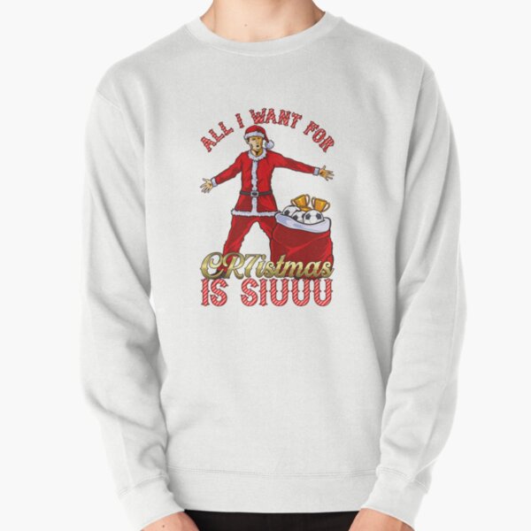 Vista previa del artículo con la obra «Todo lo que quiero para CR7istmas es SIUUU - Cristiano Ronaldo / Diseño de jersey/camiseta navideña del Manchester United MUFC», diseñado y vendido por raretshirtsuk.