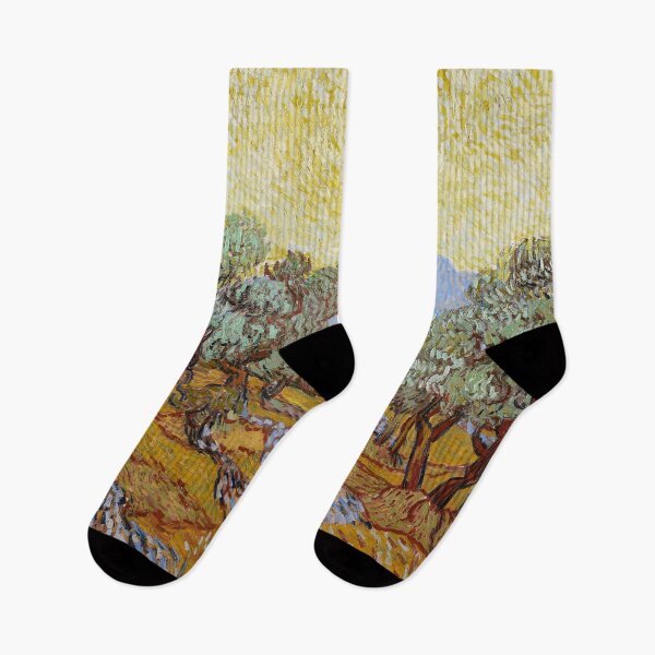 Item preview, Vincent van Gogh's Olive Trees With Yellow Sky and Sun designed and sold by mosfunky.