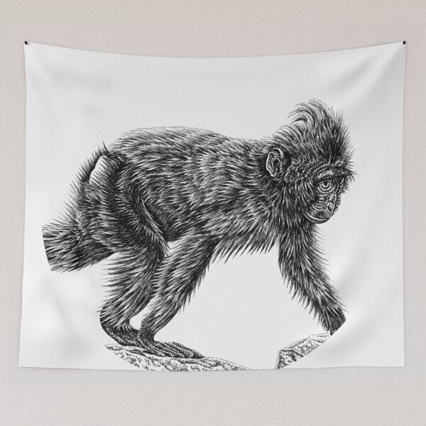 Item preview, Sulawesi crested macaque monkey designed and sold by LorenDowding.