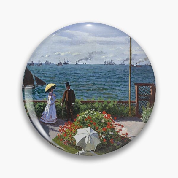 Item preview, Claude Monet Garden at Sainte‑Adresse Fine Art Painting designed and sold by ind3finite.