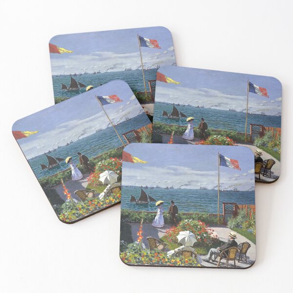 Item preview, Claude Monet Garden at Sainte‑Adresse Fine Art Painting designed and sold by ind3finite.