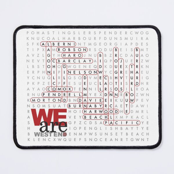 Item preview, West End WordSearch and Map designed and sold by WeAreWestEnd.