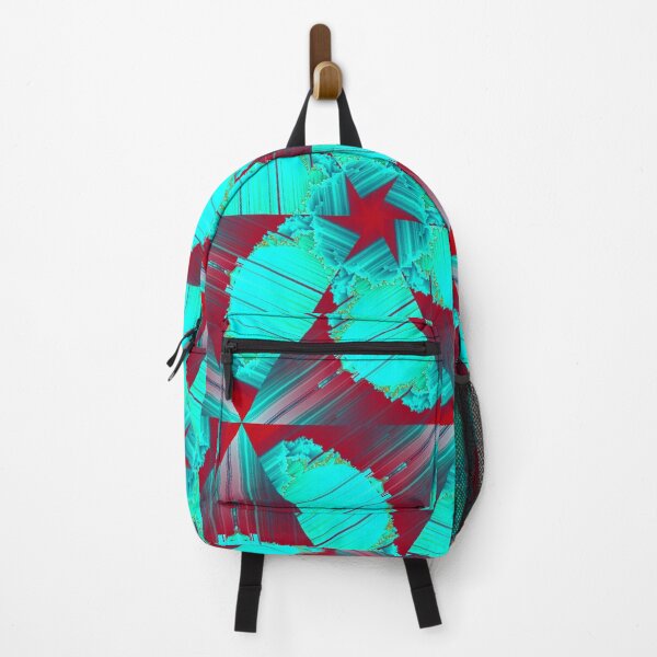 Item preview, Abstract Red & Teal Starry Fractal Flowers designed and sold by SXW Designs.