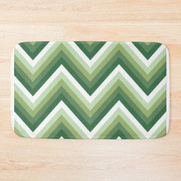 Item preview, Shades of Green Abstract Zigzag Pattern. Geometrical Green White Zigzag designed and sold by silviaol.
