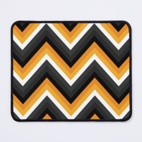 Item preview, Halloween Colors Abstract Zigzag Pattern. Geometrical Orange, Black, White Zigzag designed and sold by silviaol.