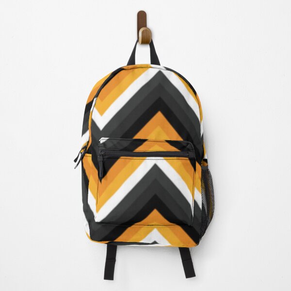 Item preview, Halloween Colors Abstract Zigzag Pattern. Geometrical Orange, Black, White Zigzag designed and sold by silviaol.