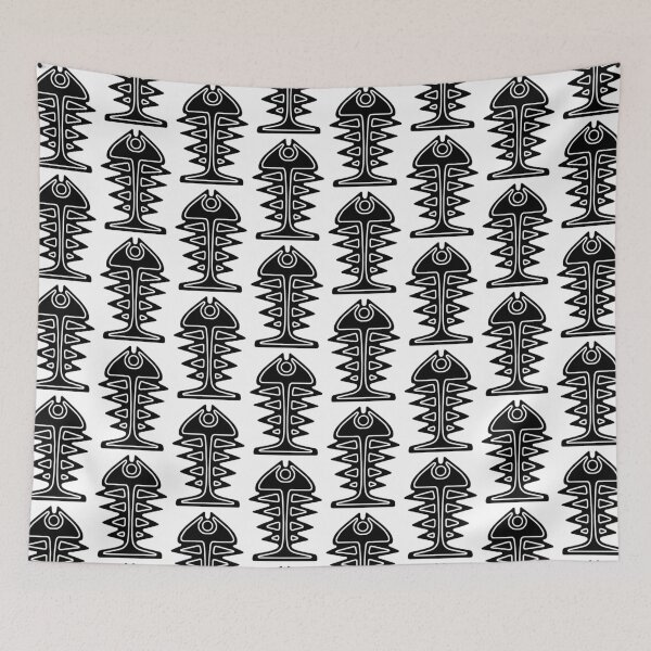 Item preview, DEAD FISH ICON. BLACK AND WHITE designed and sold by 5hertz.