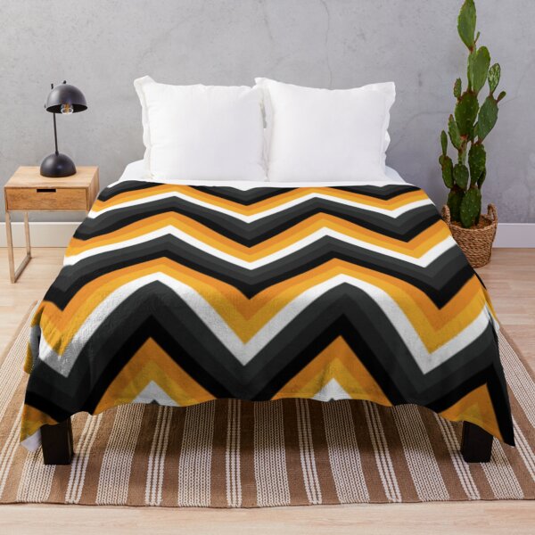 Item preview, Halloween Colors Abstract Zigzag Pattern. Geometrical Orange, Black, White Zigzag designed and sold by silviaol.