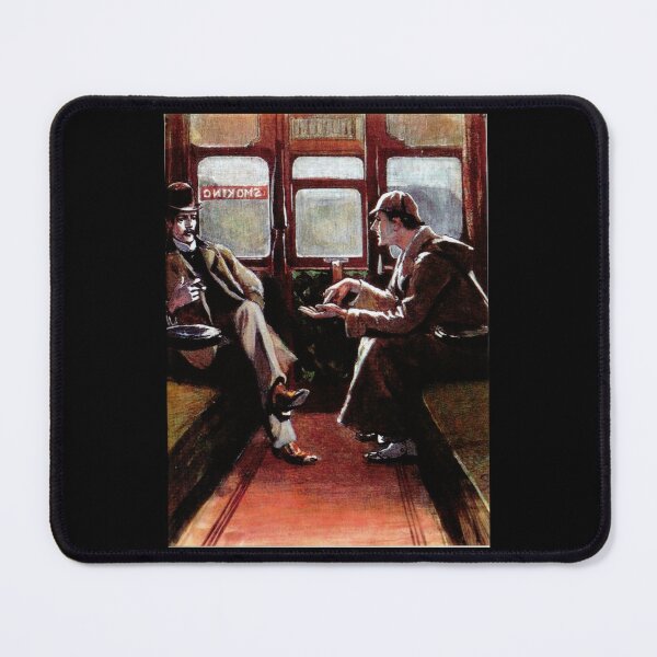 Holmes and Watson on the Train (in Color) Mouse Pad