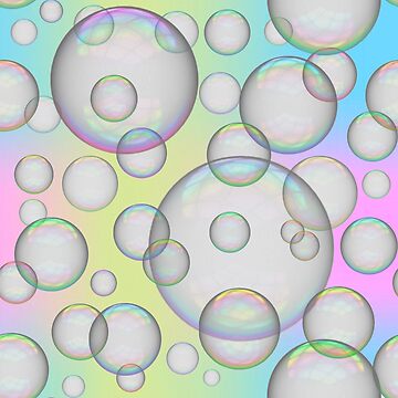 Artwork thumbnail, Iridescent Soap Bubbles by dinaaaaaah