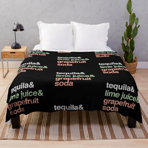 Item preview, Deconstructed Paloma: tequila & lime juice & grapefruit soda (list of cocktail ingredients in true-to-life colors) designed and sold by Ofeefee.