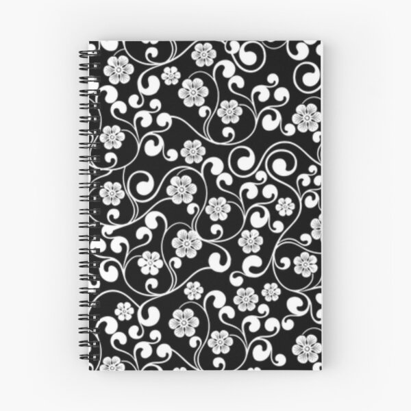 Item preview, Abstract Black and White Flowers and Leaves Botanical Pattern designed and sold by silviaol.