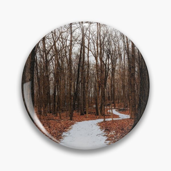 Item preview, Snow Covered Path In the Illinois Woods designed and sold by Krysanthe.