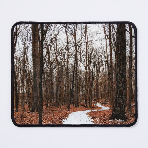 Item preview, Snow Covered Path In the Illinois Woods designed and sold by Krysanthe.