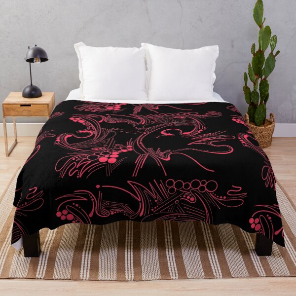 Item preview, Radical Red Paisley Abstract Pattern on Black designed and sold by that5280lady.