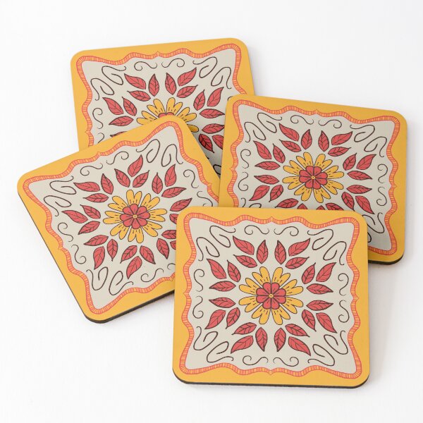 Item preview, Buttery Yellow and Tangerine floral Provencal style design designed and sold by FrancesPoff.