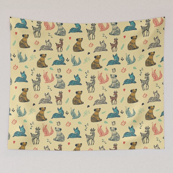 Item preview, Pattern Sweet Forest Animals designed and sold by OutcastBrain.