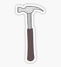 cartoon hammer Sticker
