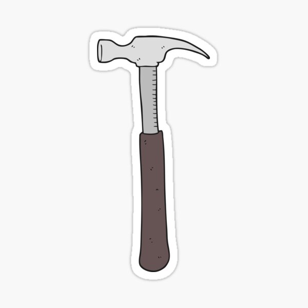 cartoon hammer Sticker