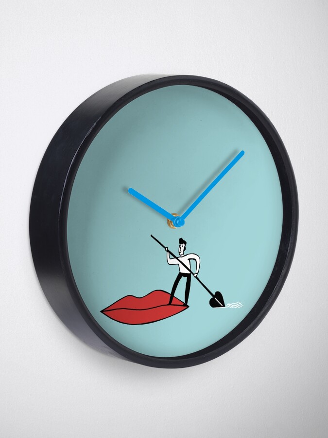 Alternate view of Red lips Clock