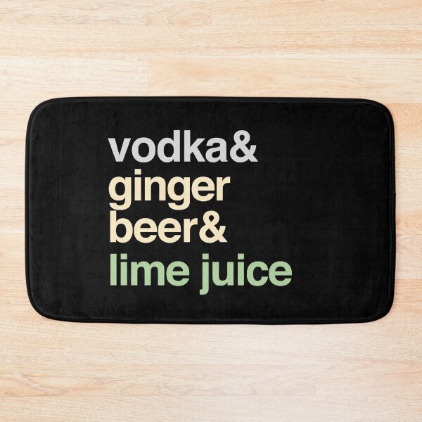 Item preview, Deconstructed Kyiv (aka Moscow) Mule: vodka & ginger beer & lime juice (list of cocktail ingredients in true-to-life colors) designed and sold by Ofeefee.