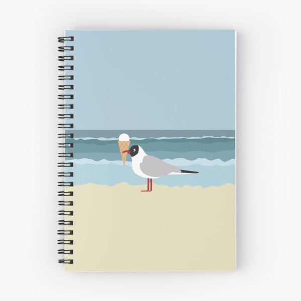 Item preview, Cute seagull with ice cream by the sea designed and sold by Darina Gulbina.