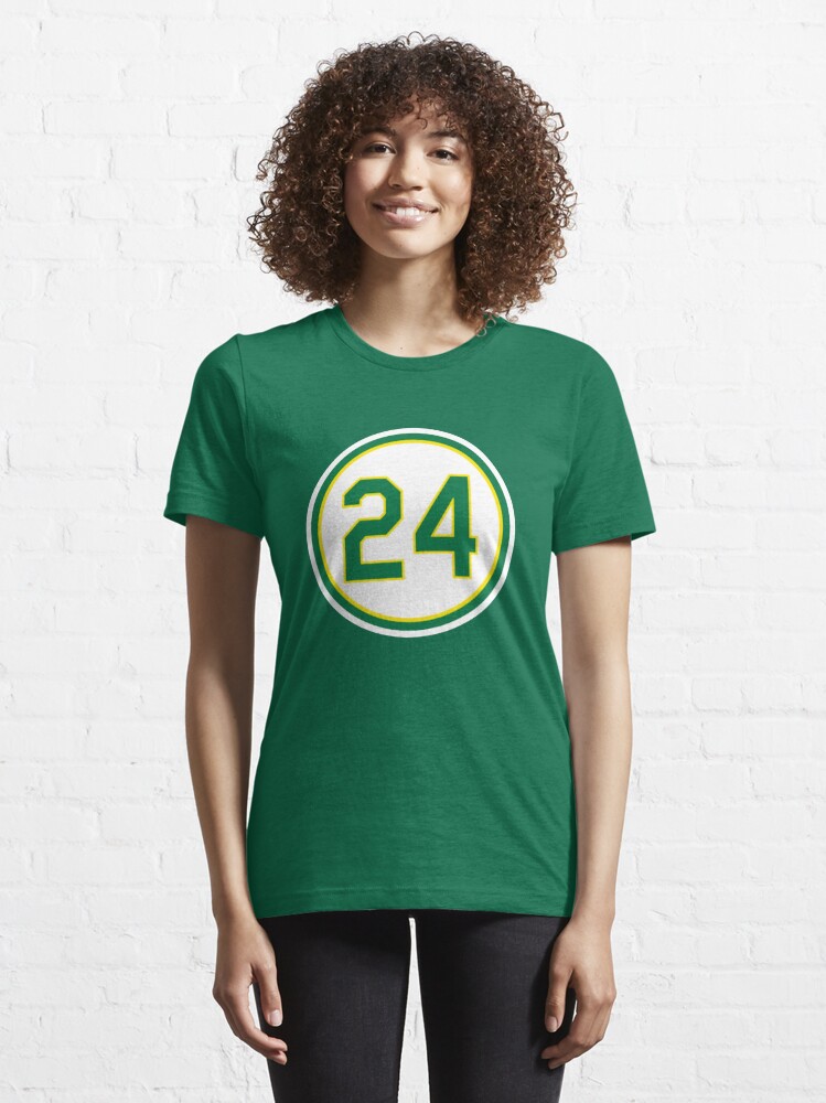 THE RETIRED NUMBER VINTAGE OAKLAND BASEBALL STICKER WITH A RICKEY HENDERSON  SHIRT | Essential T-Shirt