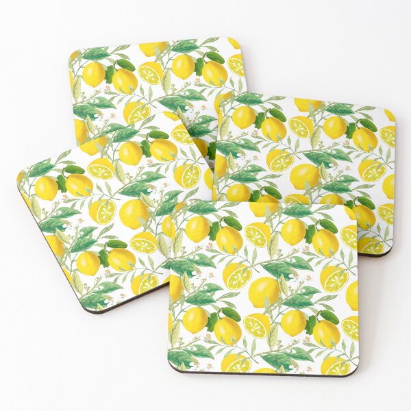 Item preview, Summer, citrus ,floral Mediterranean style ,lemon fruit pattern  designed and sold by MariaMarinova.