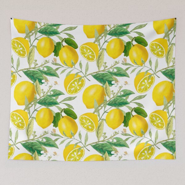 Item preview, Summer, citrus ,floral Mediterranean style ,lemon fruit pattern designed and sold by MariaMarinova.