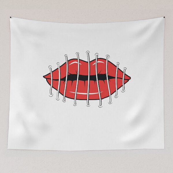 Item preview, stitched lips designed and sold by FunnySerious.