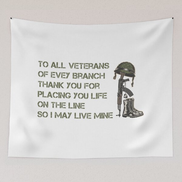 Item preview, To all veterans of evey branch thank you for placing you life on the line so i may live mine designed and sold by bja-tshirts.
