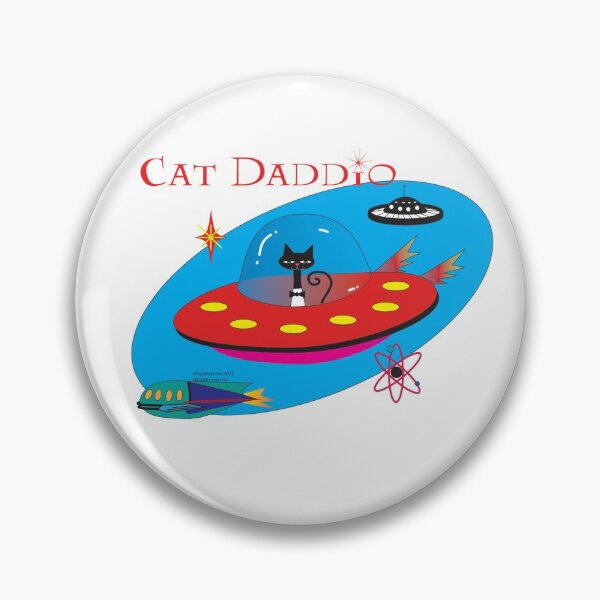 Item preview, Gato espacial Daddio y su nave espacial designed and sold by KKat1947.