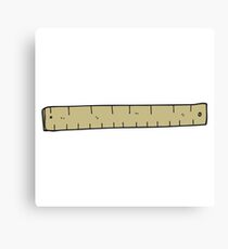 cartoon wooden ruler Canvas Print